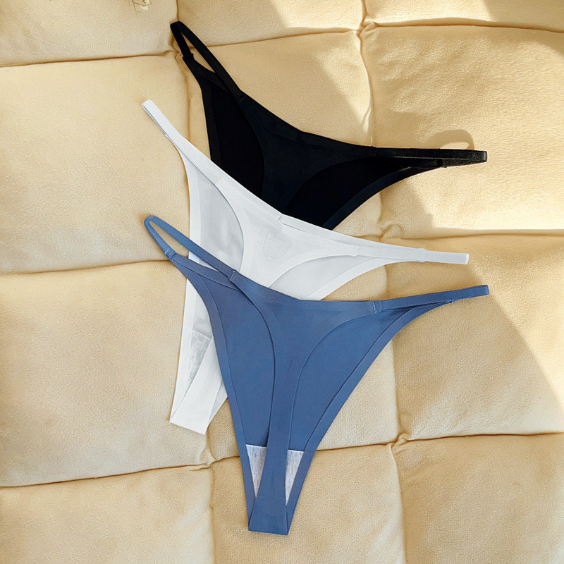 5 buc/lot Chiloți sport din mătase, fără cusături, lenjerie de corp, fără sudură, confort pentru femei Chiloți în formă de T sexy.