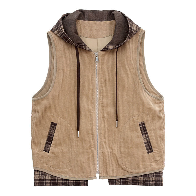 Moteriška velvetinė liemenė, 2023 m. pavasario ruduo, nauja mados vakarietiško stiliaus liemenė, moteriška viršutiniai drabužiai