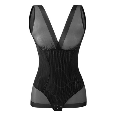 Flarixa Sexy Mesh Shapewear Ženski bodi Push Up grudnjak Redress Tank Top Waist Trainer Tummy Tuck BodyShaper Prozirno donje rublje