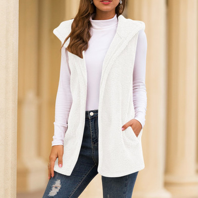 Módne temperamentné elegantné topy pre ženy, dievčenské bez rukávov, kapucňa, ležérne voľné vesty, dámske vesty, jar a jeseň 2022