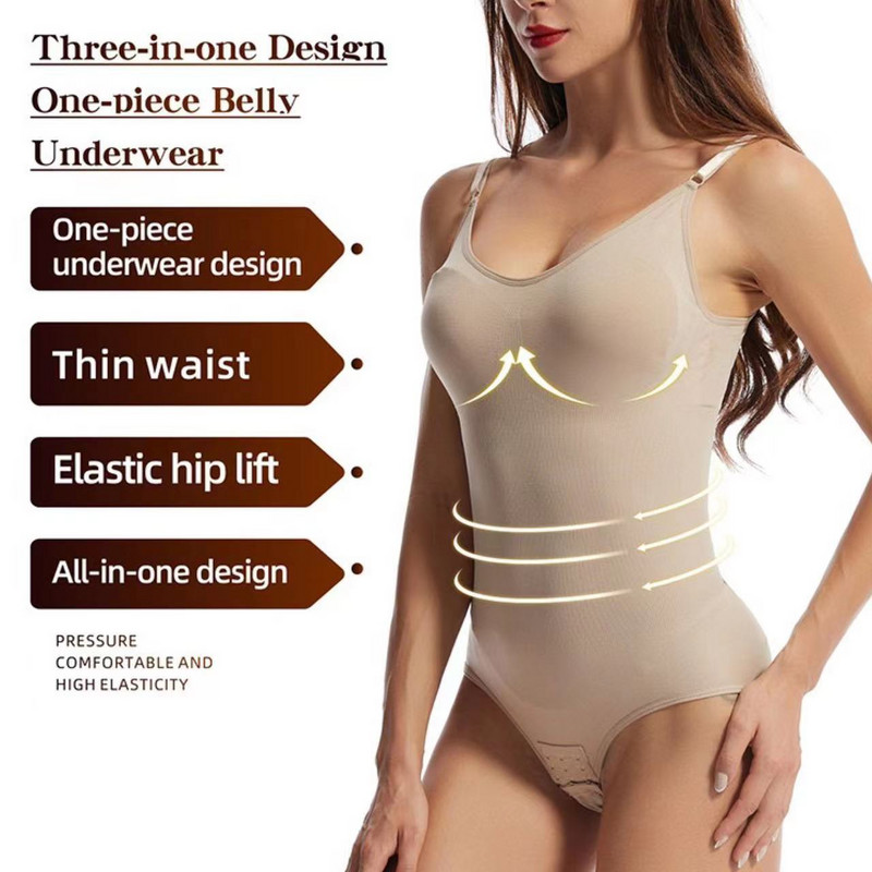 Moterų formuotojai Korsetas Bodysuit Formuojantis apatinis trikotažas ML XL Juoda Skin Tummy Control Butt Lifter Body Shaper Liekninamasis dirželis