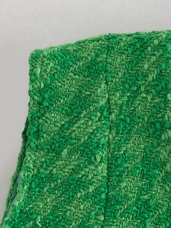 Модна дамска жилетка от туид със зелена текстура TELLHONEY Елегантна жилетка, яке без ръкави с джобове, женски ретро горнища