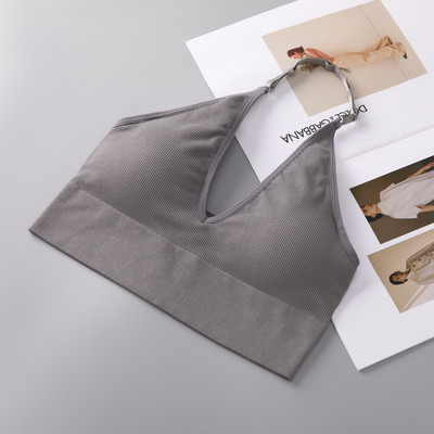 „Flarixa Halter“ sportinė liemenėlė moterims, besiūliai paminkštinti aktyvūs drabužiai Liemenėlė Fitness Yoga Top Bralette Back Invisible Gym Treniruočių apatinis trikotažas