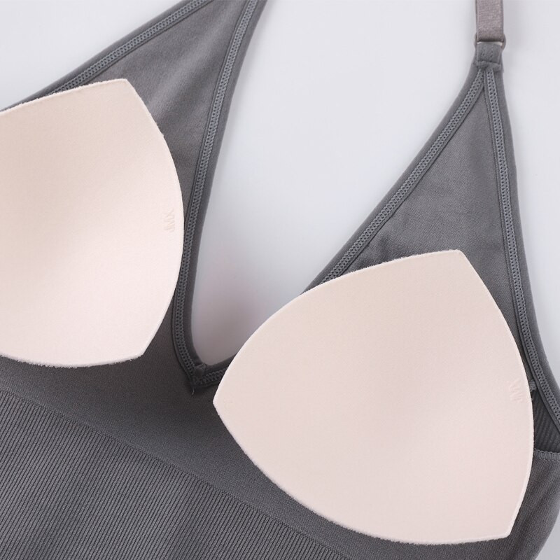 „Flarixa Halter“ sportinė liemenėlė moterims, besiūliai paminkštinti aktyvūs drabužiai Liemenėlė Fitness Yoga Top Bralette Back Invisible Gym Treniruočių apatinis trikotažas