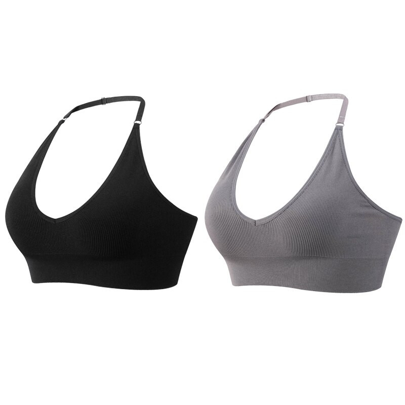 „Flarixa Halter“ sportinė liemenėlė moterims, besiūliai paminkštinti aktyvūs drabužiai Liemenėlė Fitness Yoga Top Bralette Back Invisible Gym Treniruočių apatinis trikotažas