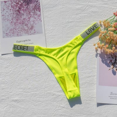 Seksi ženske tange sa užetom Žensko donje rublje Ženske gaćice s užetom donje rublje niskog rasta, neonske boje, prozračne, sjajne