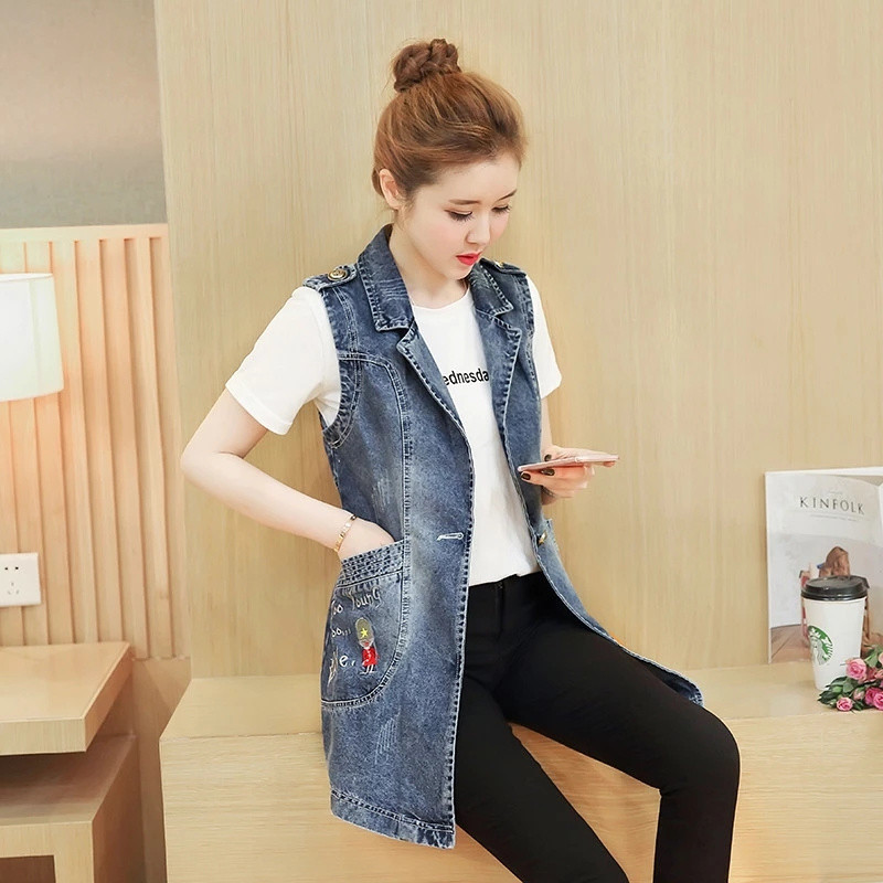 Primăvara, toamna 2023, vestă de blugi pentru femei, buzunare fără mâneci, ocazional, blugi, vestă, îmbrăcăminte exterioară, dame