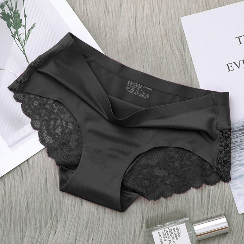 Slip pentru femei fără cusături Chiloți sexy din dantelă Lenjerie intima din mătase respirabilă Lenjerie sexy pentru femei Slip ultra subțiri pentru fete