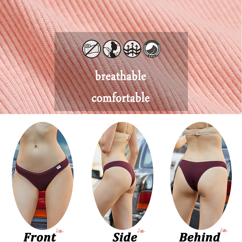 FINETOO Žensko pamučno donje rublje Ženske tange Seksi donje rublje Donje gaće niskog struka Ženske gaćice Brazilske hlače Bikini gaćice M-XL