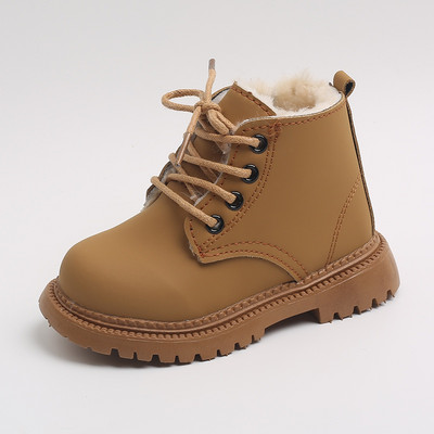 Toamnă Iarnă Bebeluș Copii Cizme scurte Super calduri Fete Baieți Pantofi Piele PU Copii Cizme Moda Copii Cizme Copii Pantofi de zăpadă