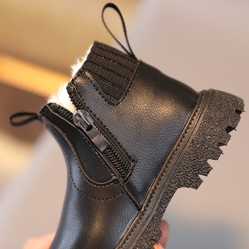 Toamnă Iarnă Bebeluș Copii Cizme scurte Super calduri Fete Baieți Pantofi Piele PU Copii Cizme Moda Copii Cizme Copii Pantofi de zăpadă