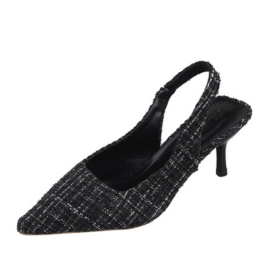 Pantofi cu toc înalt de designer de marcă, pantofi de petrecere pentru femei, albastru, cu vârf ascuțit, pentru femei, sandale cu toc subțire de vară, dame, 2023