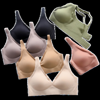 Σέξι σουτιέν χωρίς ραφές για γυναίκες Wire Free Nonwire Push Up Brassiere Bralette με λαιμόκοψη V Γυναικεία μαλακά εσώρουχα Γυναικεία εσώρουχα οικεία