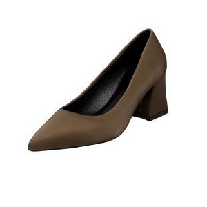 Juodi aukštakulniai batai moteriški vasariniai siurblys Nauji 2023 m. smailūs stori kulniukai, negilūs viengubi batai OL darbiniai aukštakulniai moteriški kieti talo