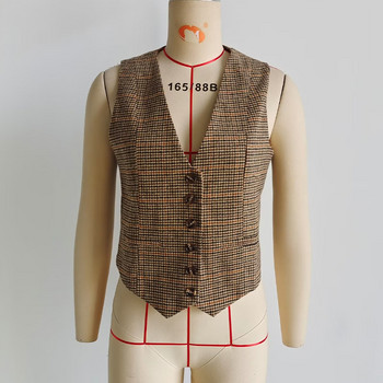 Γυναικείο vintage καρό γιλέκο αμάνικο σακάκι Chic γυναικείο γιλέκο 2022 Νέα ρούχα