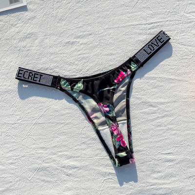 Σέξι γυναικεία στρινγκ ριγέ εσώρουχα από στρας Χαμηλή μέση G String χωρίς ραφή εσώρουχα γυμναστικής Secret T Back Thongs εσωρούχων Tanga