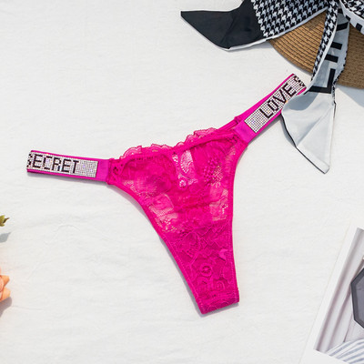 Σέξι γυναικεία στρινγκ ριγέ εσώρουχα από στρας Χαμηλή μέση G String χωρίς ραφή εσώρουχα γυμναστικής Secret T Back Thongs εσωρούχων Tanga