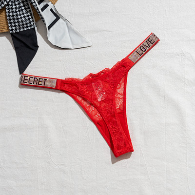 Σέξι γυναικεία στρινγκ ριγέ εσώρουχα από στρας Χαμηλή μέση G String χωρίς ραφή εσώρουχα γυμναστικής Secret T Back Thongs εσωρούχων Tanga