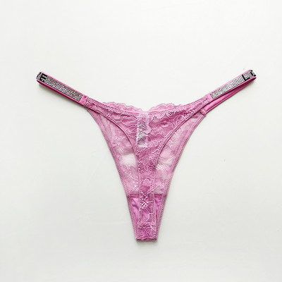 Σέξι γυναικεία στρινγκ ριγέ εσώρουχα από στρας Χαμηλή μέση G String χωρίς ραφή εσώρουχα γυμναστικής Secret T Back Thongs εσωρούχων Tanga