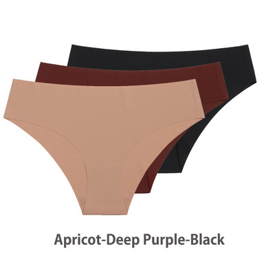 Komplet od 3 komada bešavnih gaćica za žene, prozračne, seksi donje rublje, pune svilene gaćice, nevidljive bešavne gaćice za žene