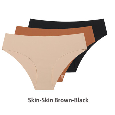 Komplet od 3 komada bešavnih gaćica za žene, prozračne, seksi donje rublje, pune svilene gaćice, nevidljive bešavne gaćice za žene