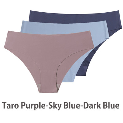 Komplet od 3 komada bešavnih gaćica za žene, prozračne, seksi donje rublje, pune svilene gaćice, nevidljive bešavne gaćice za žene