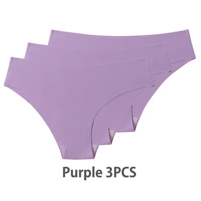 Komplet od 3 komada bešavnih gaćica za žene, prozračne, seksi donje rublje, pune svilene gaćice, nevidljive bešavne gaćice za žene