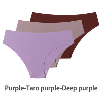 Komplet od 3 komada bešavnih gaćica za žene, prozračne, seksi donje rublje, pune svilene gaćice, nevidljive bešavne gaćice za žene