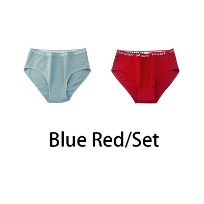 2 bucăți/set femei chiloți din bumbac, fără sudură, sexy, mari dimensiuni, lenjerie cu scrisoare, lenjerie cu talie mijlocie, slip confortabil NKT2123-2