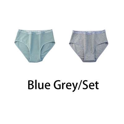 2 bucăți/set femei chiloți din bumbac, fără sudură, sexy, mari dimensiuni, lenjerie cu scrisoare, lenjerie cu talie mijlocie, slip confortabil NKT2123-2