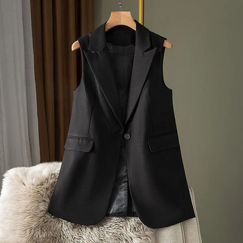 Γιλέκο κοστούμι Γυναικείο άνοιξη φθινόπωρο 2023 Νέα κορεατική μόδα αμάνικα casual blazers γιλέκο Γυναικεία μπουφάν πανωφόρια