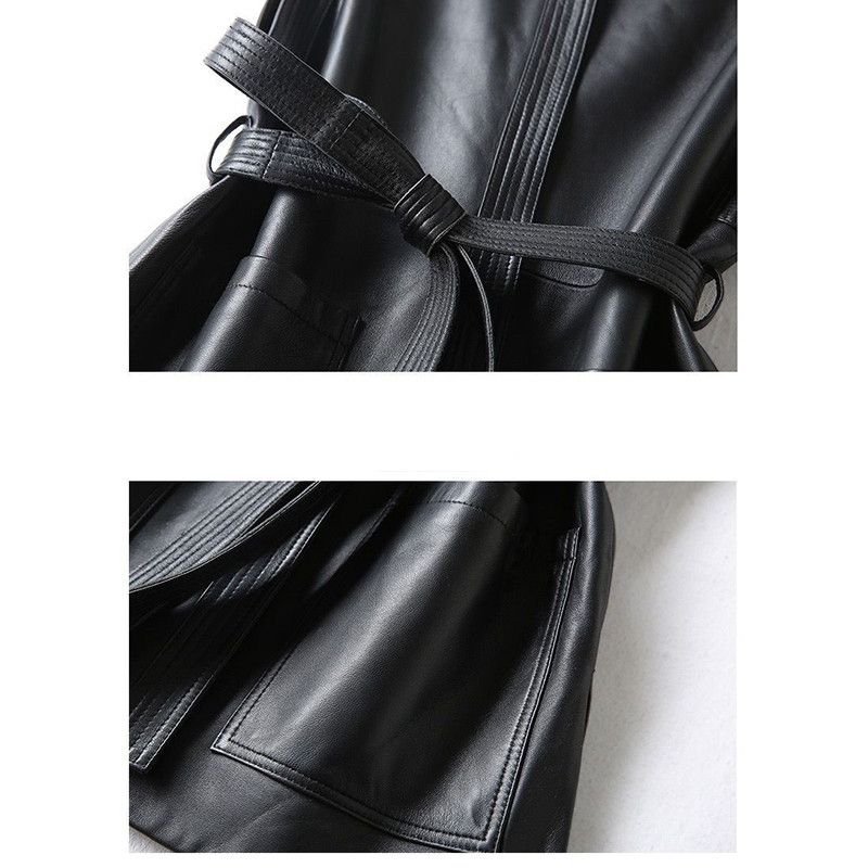 Novi proljetni i jesenski mekani kožni prsluk za 2023., prsluk na vezanje, široki kaput bez rukava s O izrezom i džepnim prslukom od ovčje kože