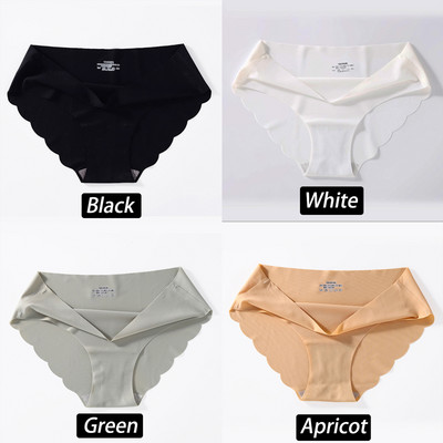 4 bucăți/set chiloți din mătase fără sudură Chiloți sexy pentru femei cu talie mijlocie chiloți de mătase confortabili pentru fete Chiloți pentru femeie Lenjerie pentru femei M-XL