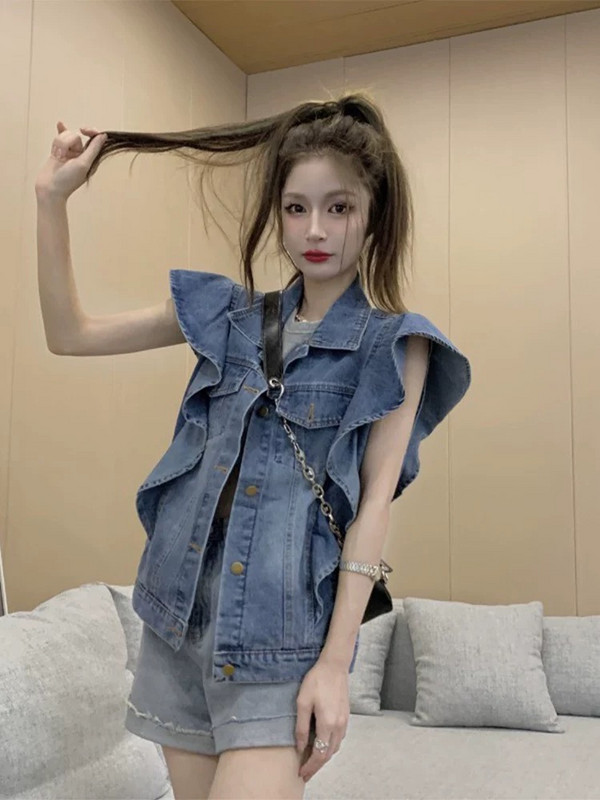 Ženski prsluci u korejskom stilu, jednobojni, opušteni, za slobodno vrijeme, jednostavni, udobni, prozračni, trendi, sveobuhvatni studentski dizajn, klasičan, novi ljetni