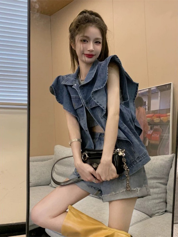 Ženski prsluci u korejskom stilu, jednobojni, opušteni, za slobodno vrijeme, jednostavni, udobni, prozračni, trendi, sveobuhvatni studentski dizajn, klasičan, novi ljetni