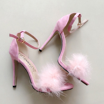 Дамски обувки Сандали Пухкави кожени обувки с високи пръсти Сандали на супер високи токчета Дамска вечерна рокля Парти Голям размер 35 - 43