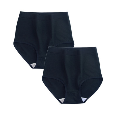 FallSweet 2 buc/lot Lenjerie de corp din bumbac Chiloți cu talie înaltă pentru femei Chiloți confortabili de culoare solidă Lenjerie de dimensiuni mari M-XXXL