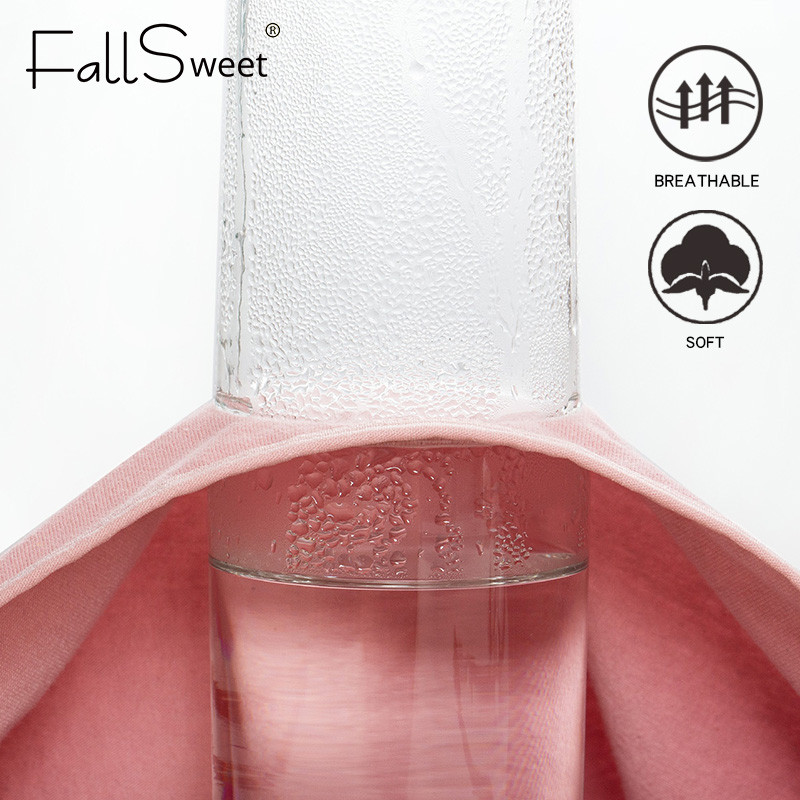 FallSweet 2 buc/lot Lenjerie de corp din bumbac Chiloți cu talie înaltă pentru femei Chiloți confortabili de culoare solidă Lenjerie de dimensiuni mari M-XXXL