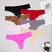 3Pcs/Lot Seksi ženske tange Ice Silk G-string Bešavne gaćice Žensko donje rublje Tanga gaćice Nisko rublje Gaćice Intimates