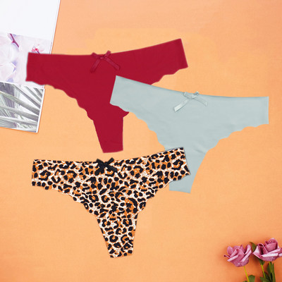 3Pcs/Lot Seksi ženske tange Ice Silk G-string Bešavne gaćice Žensko donje rublje Tanga gaćice Nisko rublje Gaćice Intimates