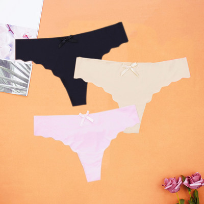 3Pcs/Lot Seksi ženske tange Ice Silk G-string Bešavne gaćice Žensko donje rublje Tanga gaćice Nisko rublje Gaćice Intimates