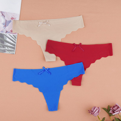 3Pcs/Lot Seksi ženske tange Ice Silk G-string Bešavne gaćice Žensko donje rublje Tanga gaćice Nisko rublje Gaćice Intimates