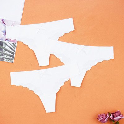 3Pcs/Lot Seksi ženske tange Ice Silk G-string Bešavne gaćice Žensko donje rublje Tanga gaćice Nisko rublje Gaćice Intimates