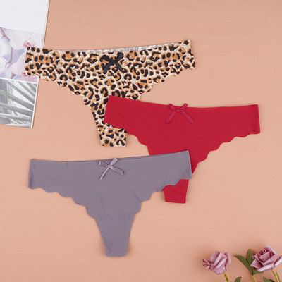 3Pcs/Lot Seksi ženske tange Ice Silk G-string Bešavne gaćice Žensko donje rublje Tanga gaćice Nisko rublje Gaćice Intimates