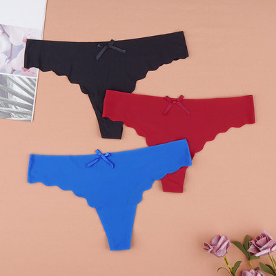 3Pcs/Lot Seksi ženske tange Ice Silk G-string Bešavne gaćice Žensko donje rublje Tanga gaćice Nisko rublje Gaćice Intimates