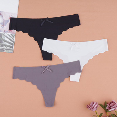 3Pcs/Lot Seksi ženske tange Ice Silk G-string Bešavne gaćice Žensko donje rublje Tanga gaćice Nisko rublje Gaćice Intimates