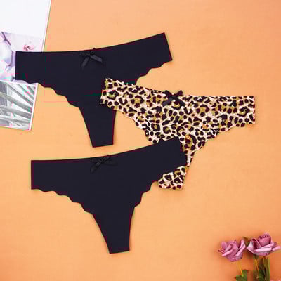 3Pcs/Lot Seksi ženske tange Ice Silk G-string Bešavne gaćice Žensko donje rublje Tanga gaćice Nisko rublje Gaćice Intimates