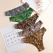 Leopard Ice Silk vékony sport alsónadrág intim szexi női bugyi és tangák fehérnemű szexhez Tiger Zebra bugyi alsónadrág