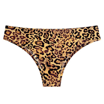 Leopard Ice Silk vékony sport alsónadrág intim szexi női bugyi és tangák fehérnemű szexhez Tiger Zebra bugyi alsónadrág