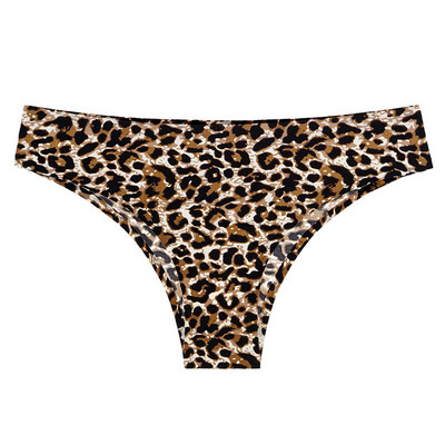 Leopard Ice Silk vékony sport alsónadrág intim szexi női bugyi és tangák fehérnemű szexhez Tiger Zebra bugyi alsónadrág